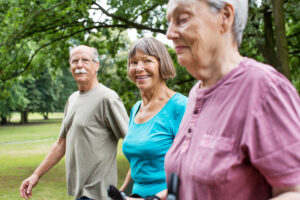 Elderly group of people exercising