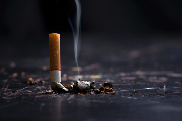 stubbed cigarette