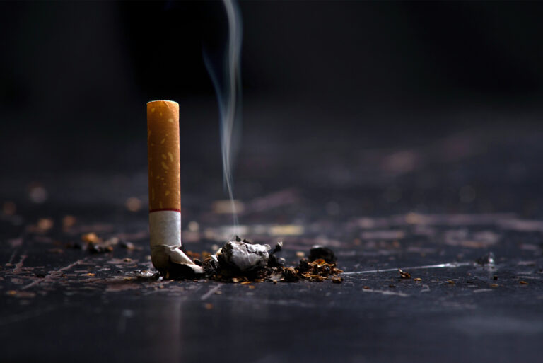 stubbed cigarette