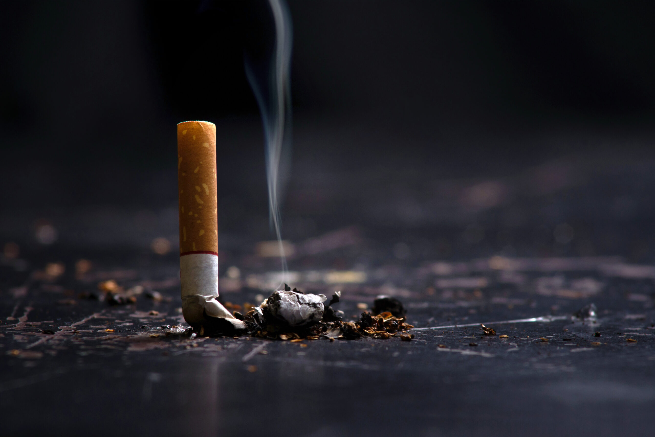 stubbed cigarette