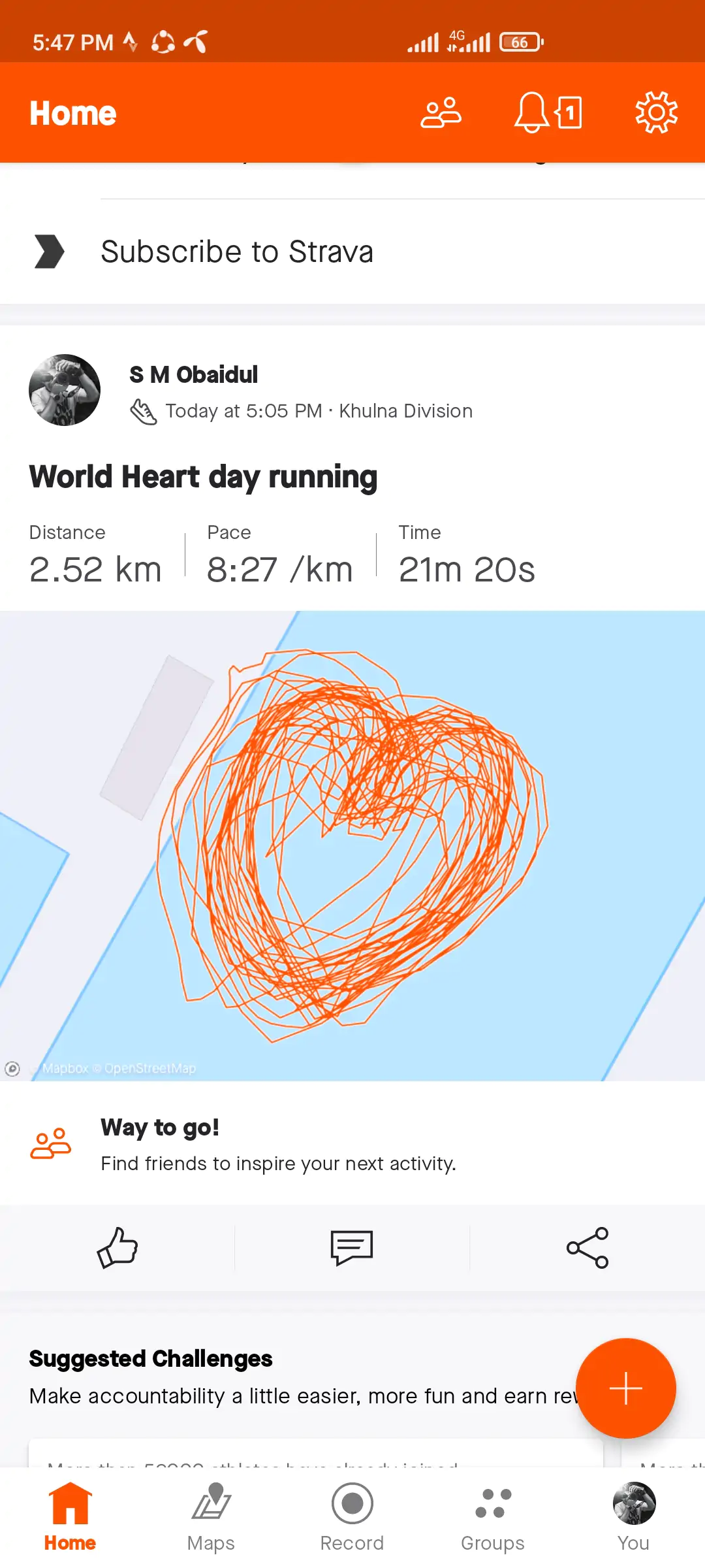 World Heart day running