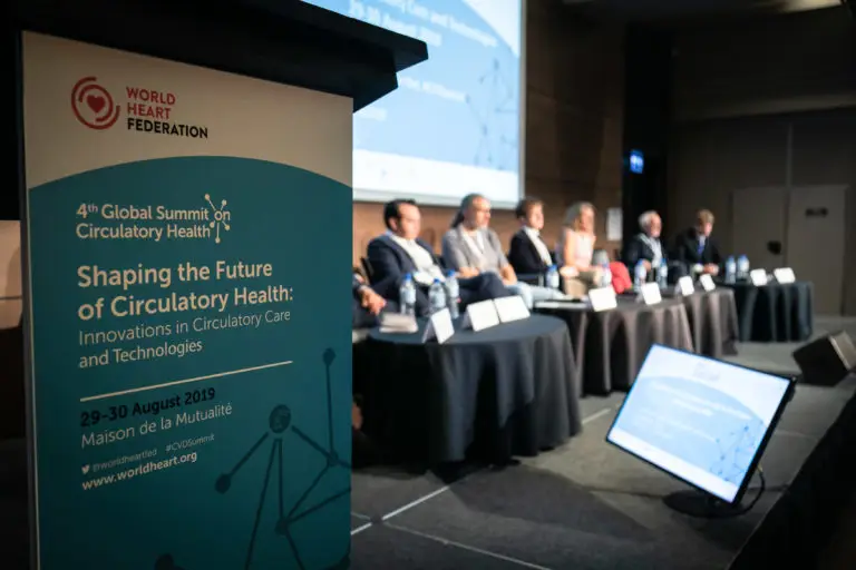 World heart federation 4th Global summit on circulatory health banner
