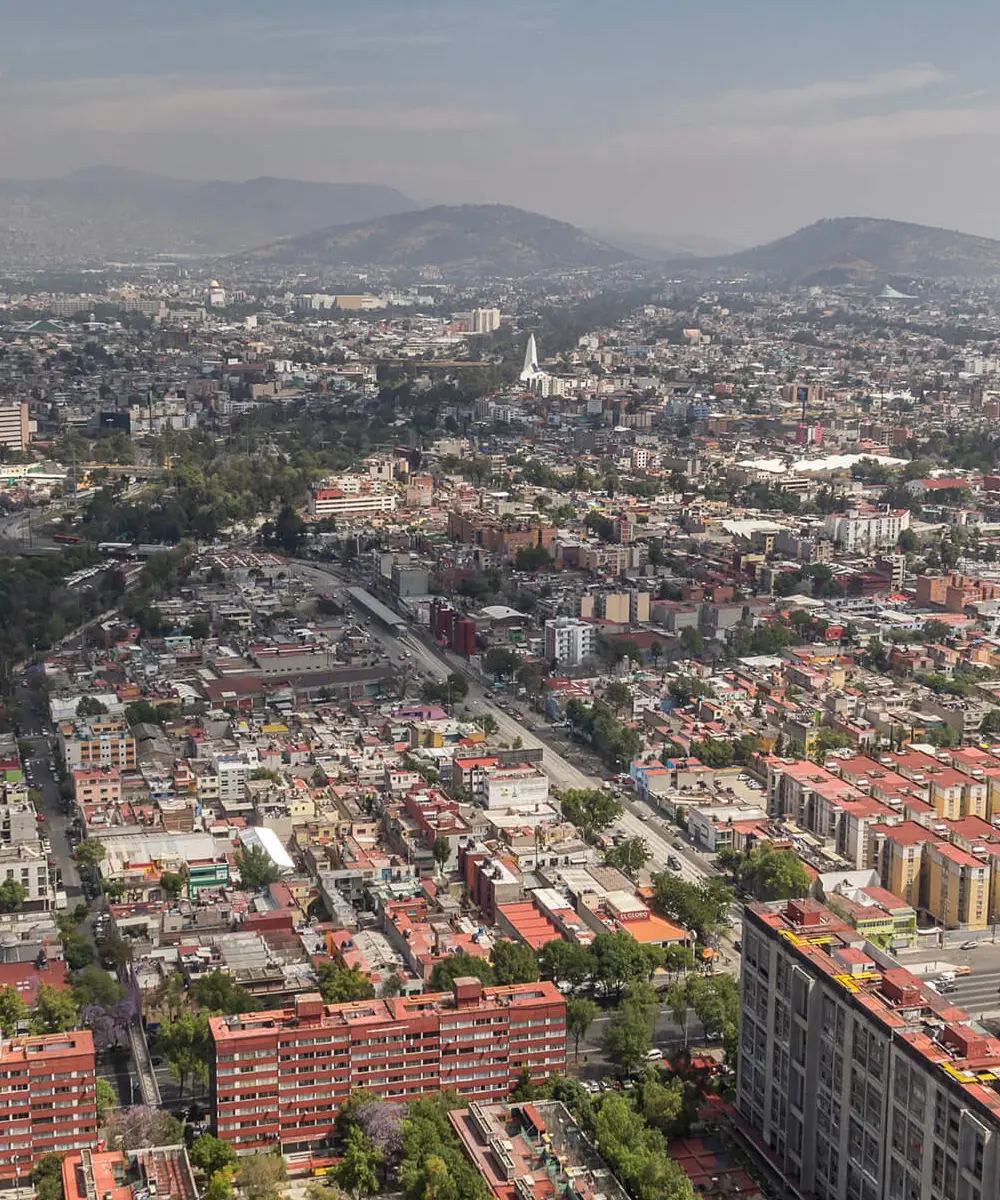 Birds eye view picture of Mexico City, Mexico