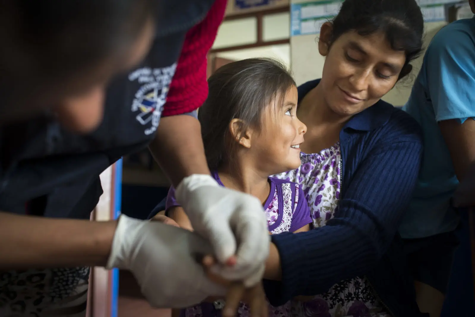 WHF and IASC launch new Global Roadmap to eliminate Chagas disease - a young girl about to have her finger pricked