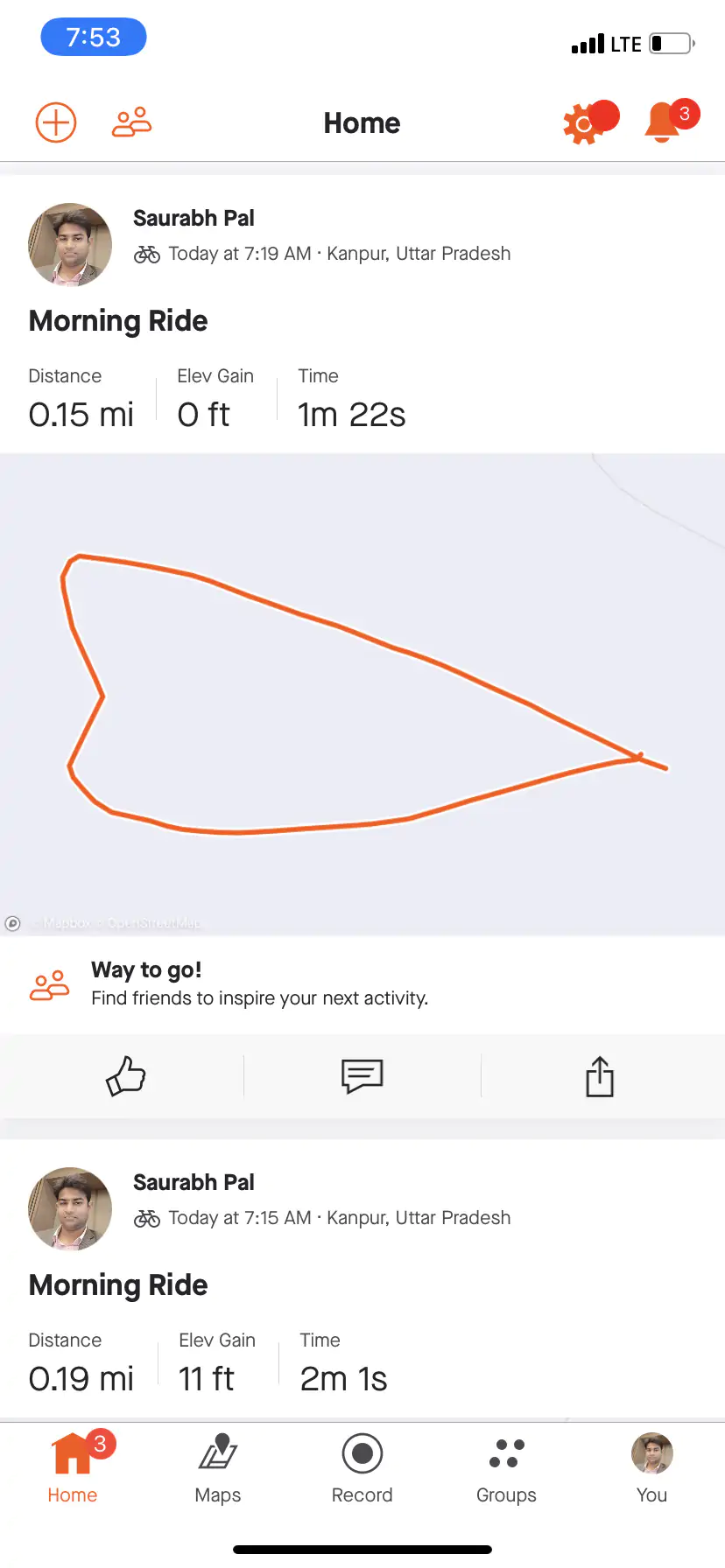 Heart Shape Morning Run