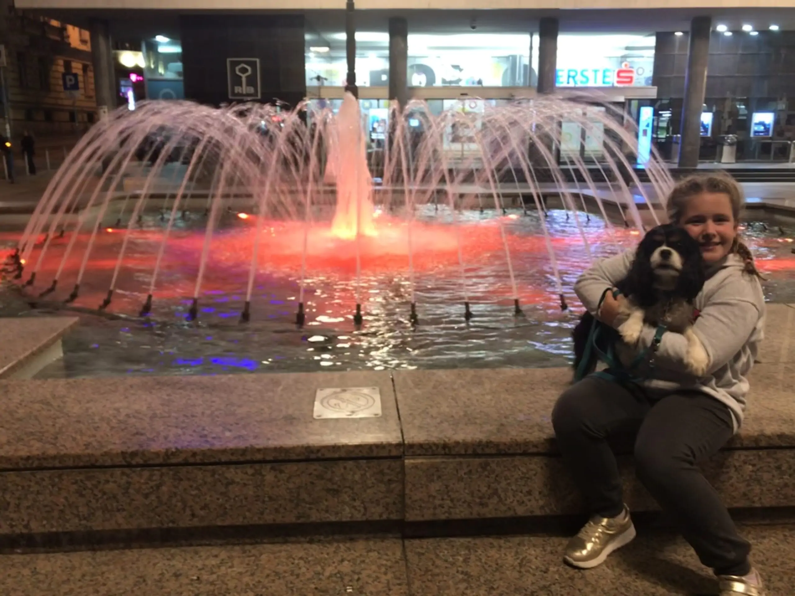 Fountains on the main square in Rijeka – Jadranski trg, Rijeka, Croatia (Hrvatska)
