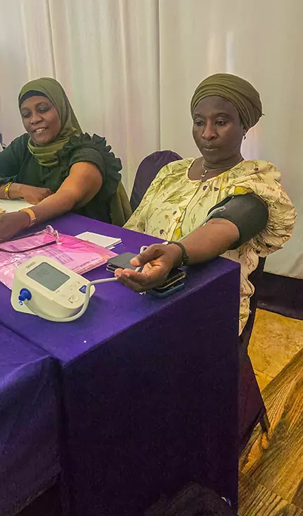 measuring blood pressure