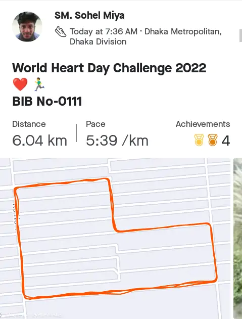 World Heart Day Challenge 2022 ❤️ ‍♂️ BIB No-0111