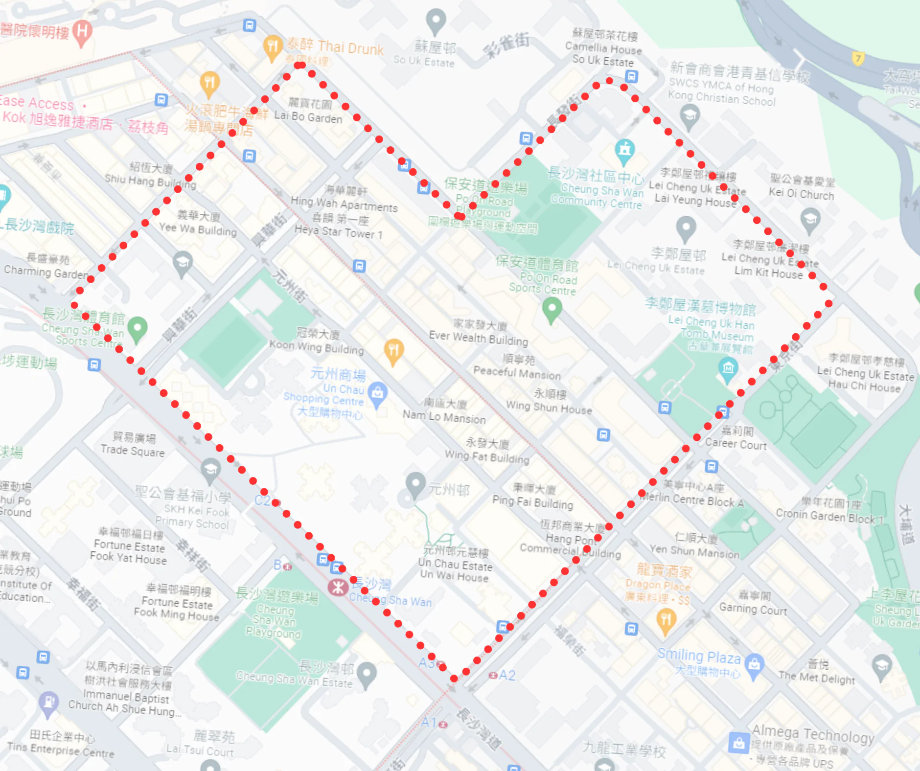 Lazy Lion LOVE Walking Route