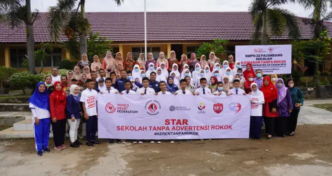 Indonesian Heart Foundation takes action against tobacco ads targeting schools