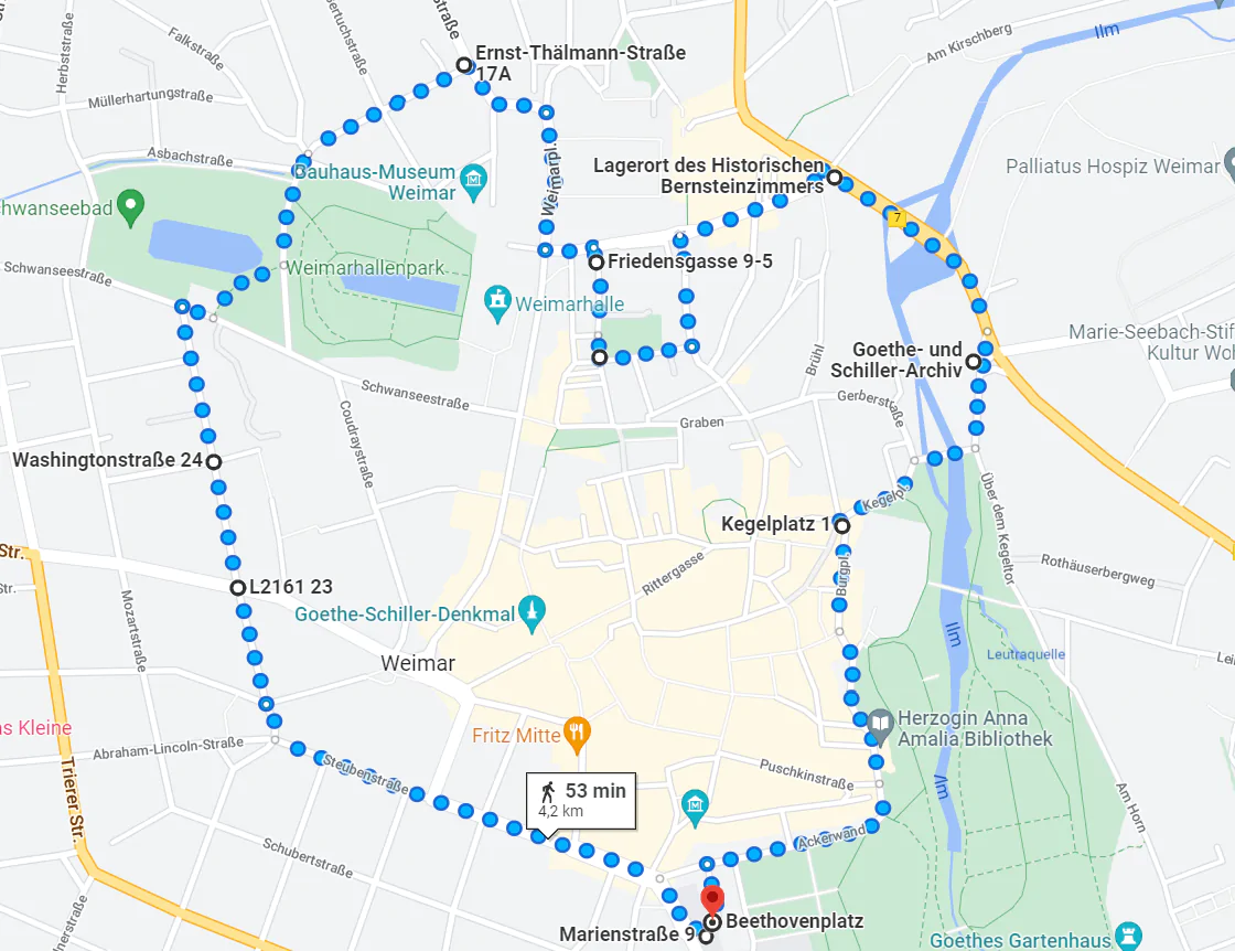 Walking in the footsteps of Goethe and Schiller