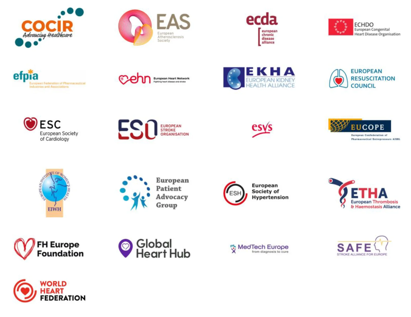 Heart Organisations Logos