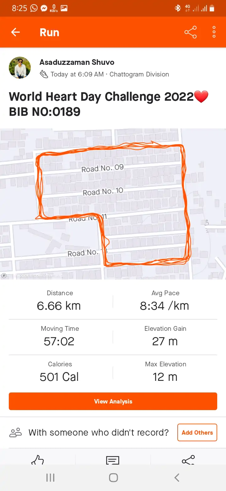 World Heart Day Challenge 2022❤️ BIB NO:0189