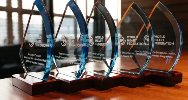 World Heart Awards 2022 trophies