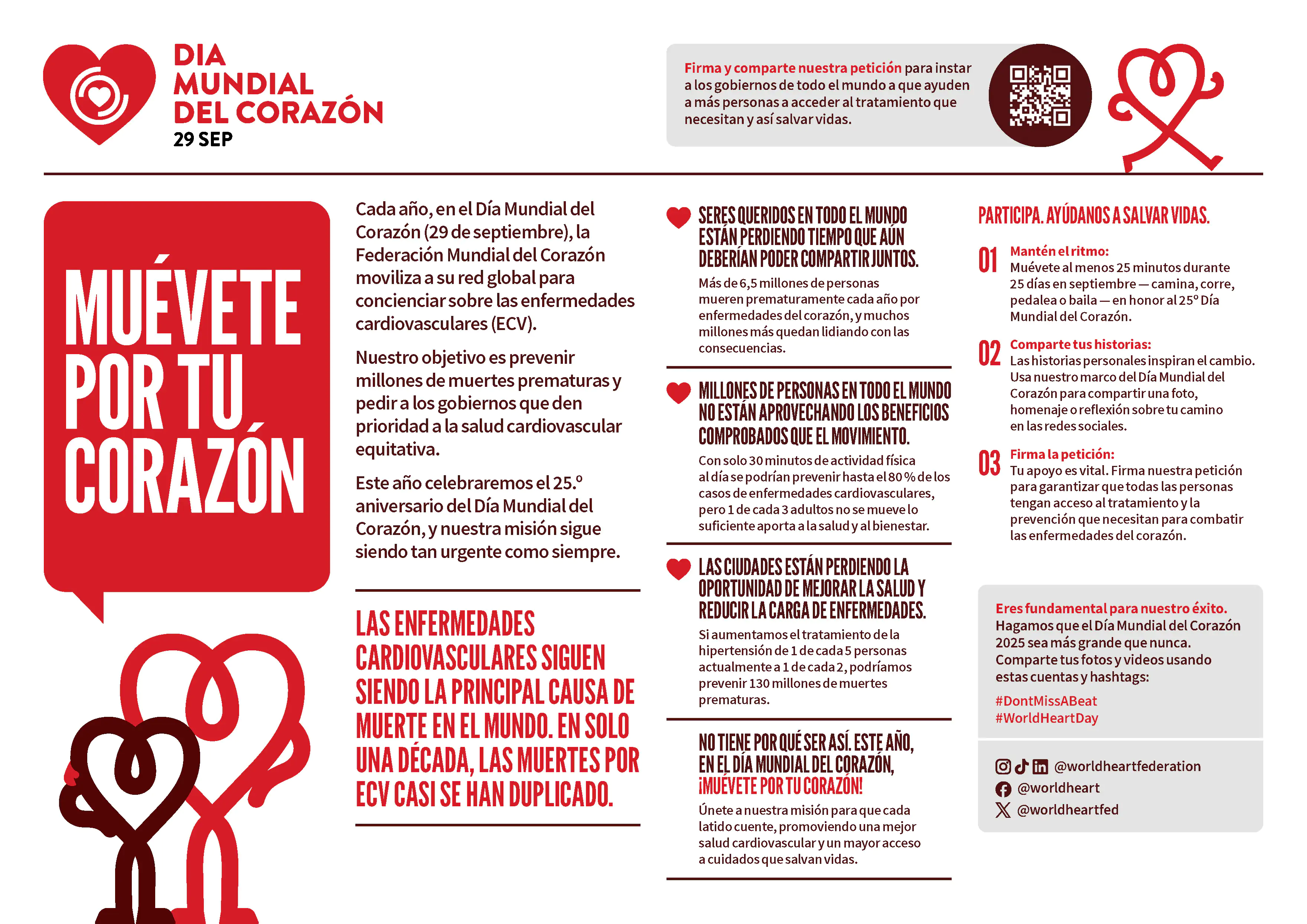 World Heart Day 2025 Factsheet – Spanish - World Heart Federation, image size:3520x2489
