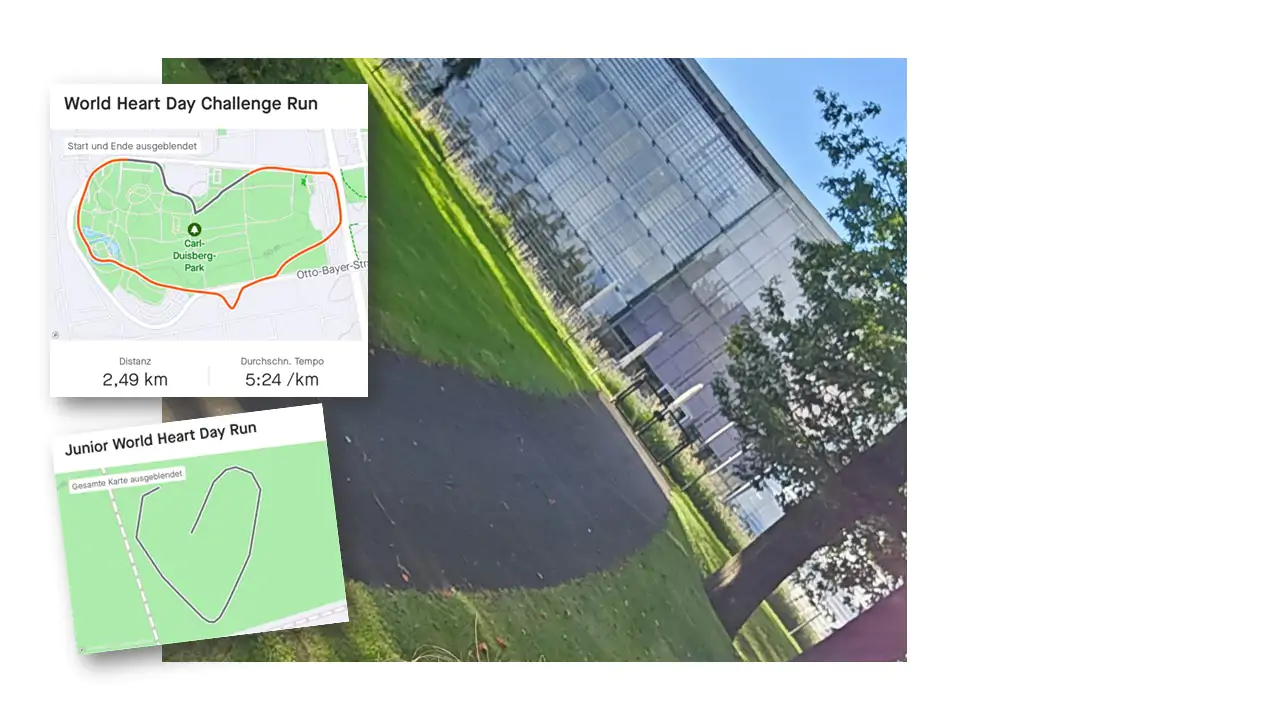 Heart around the Japanese garden and the Bayer Headquarters #TeamBayer #WorldHeartDay