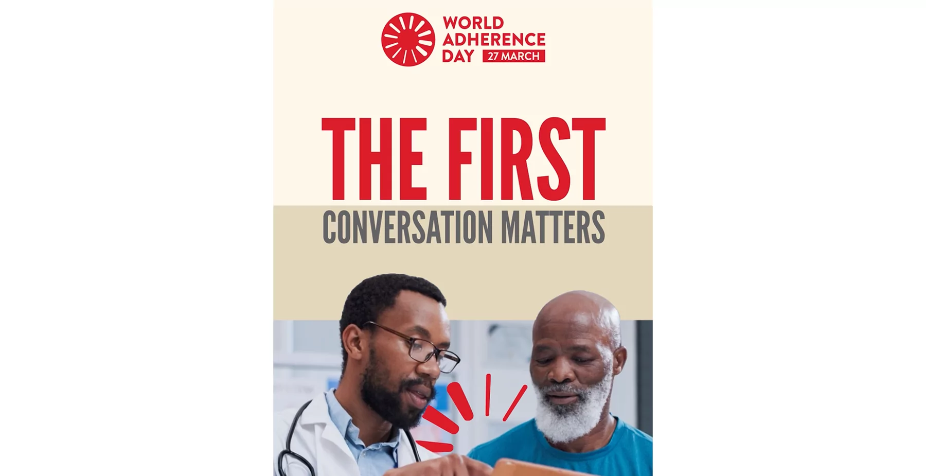World Adherence Day - The First Conversation Matters poster