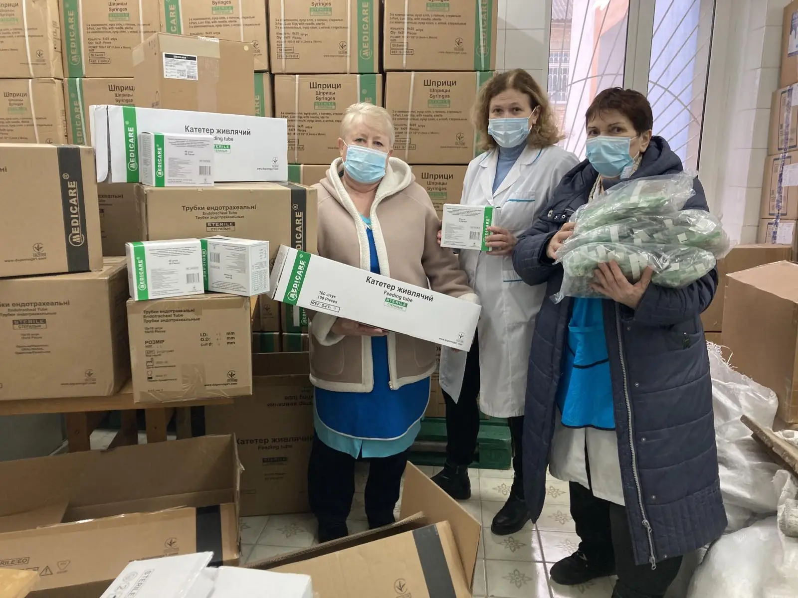 Three heart volunteers are supporting medical care in Ukraine